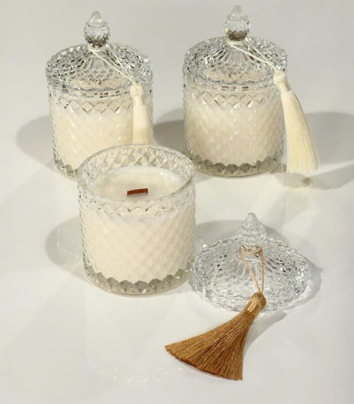 CANDLE CABINETS Premium Crystal Jar - Pack of 1