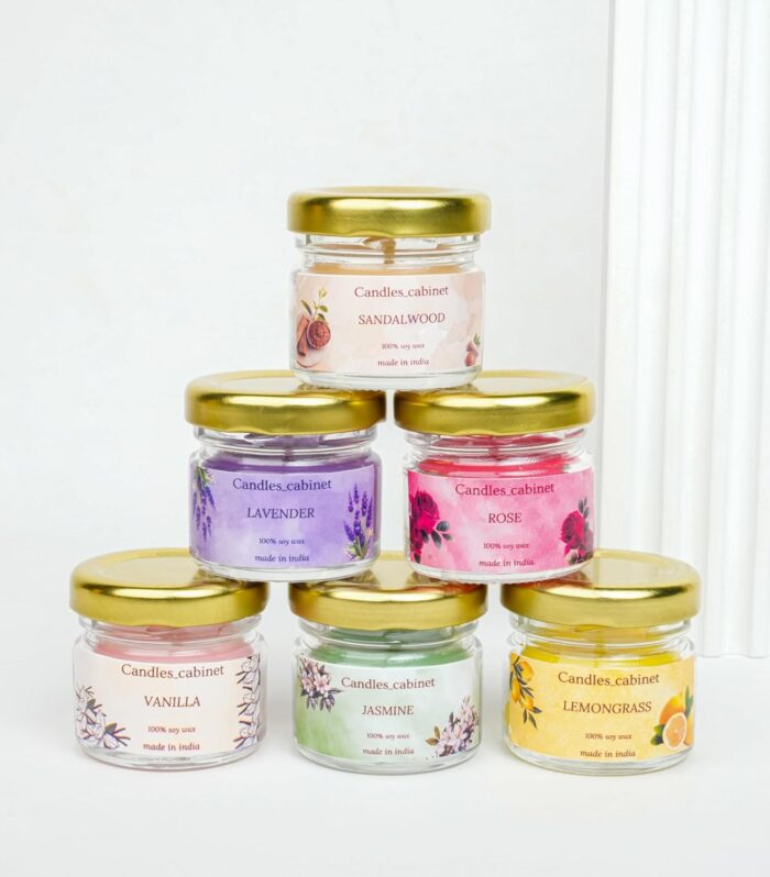 CANDLE CABINETS Premium Scented Candle Gift Set - Pack of 6 - 40ml