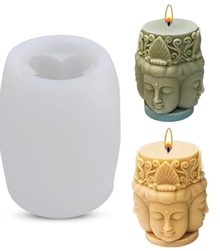 Four Face Buddha Candle Mould