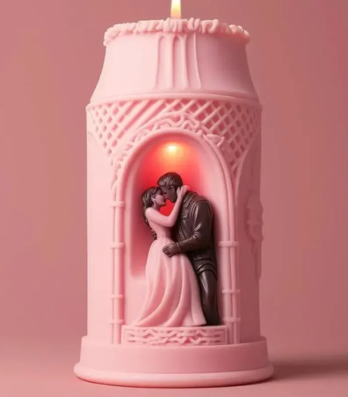 Couple Pillar Candle Mold A