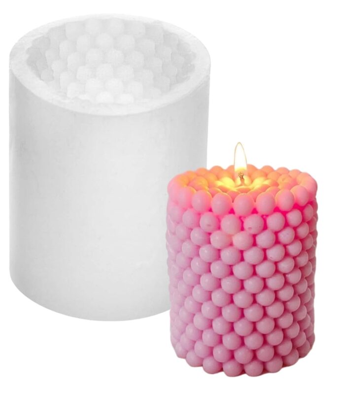 Cylindrical Bubble Pillar Shape Candle Molds