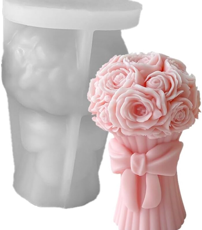 3D Rose Bouquet Heart mold