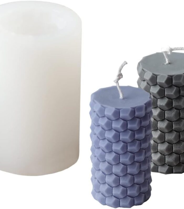 3D Honeycomb Cylindrical Candle Mold