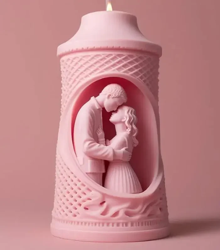 Couple Pillar Candle Mold B
