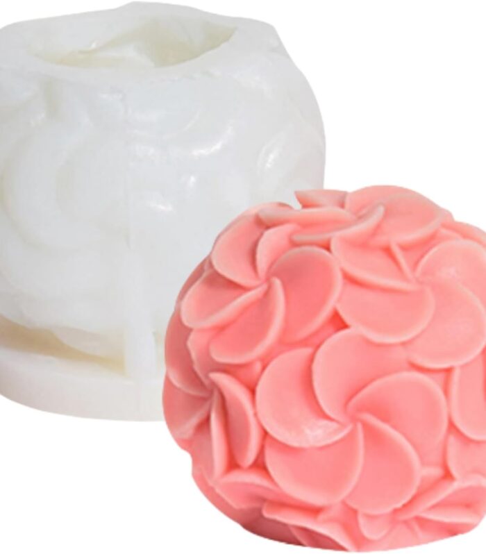 Plumeria Flower Ball Candle Mold