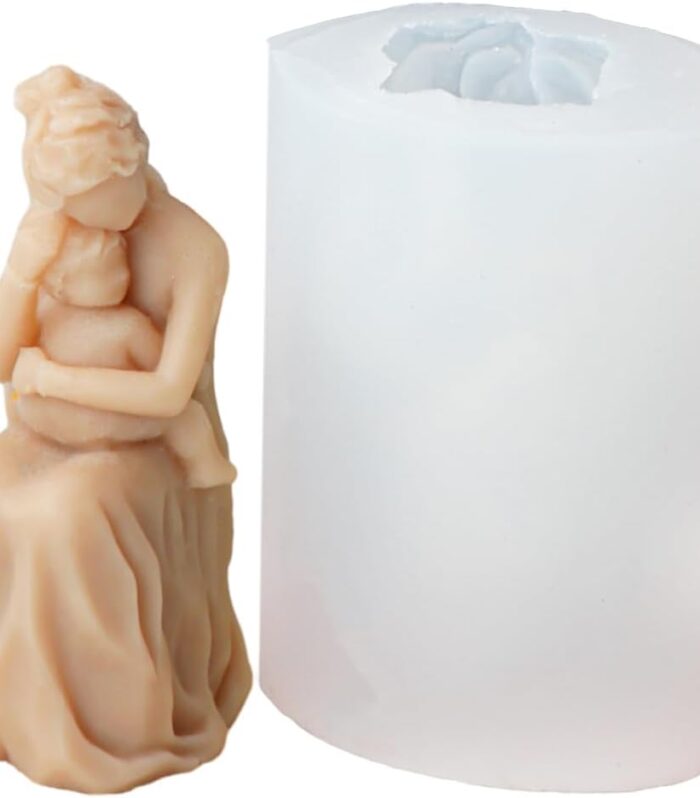 Mom / Mother With Baby Silicone Candle Mold