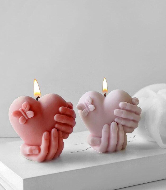3D Hand on The Heart With Butterfly Mold