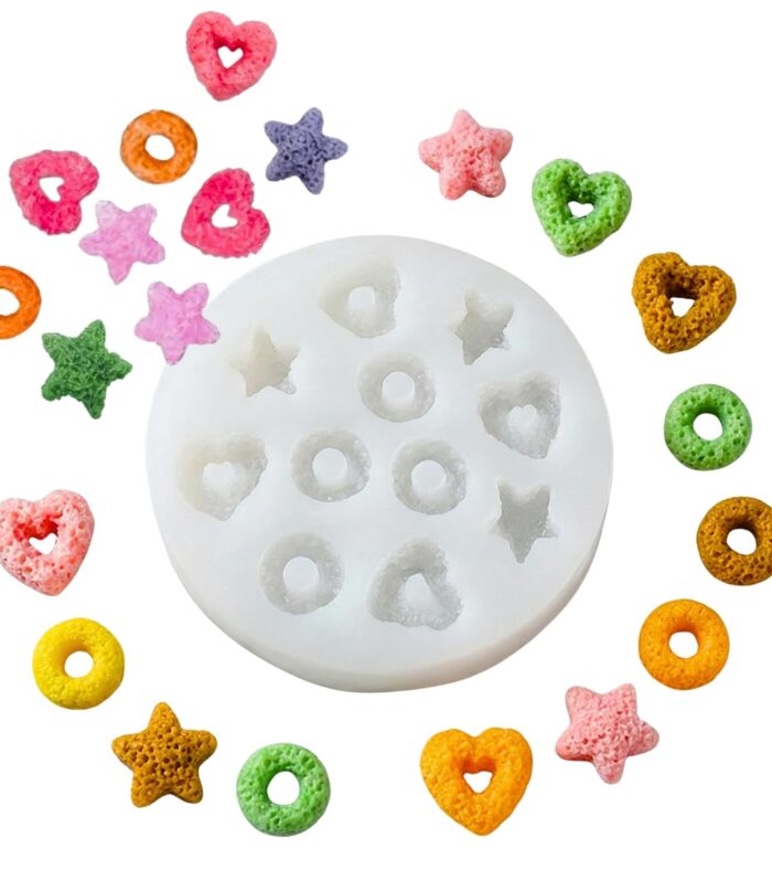 Fruit Loops Mini Donut Cookie Star Heart Mold