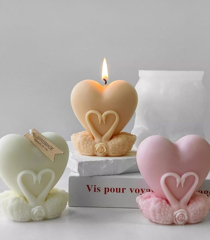 Heart Love Swan Mold