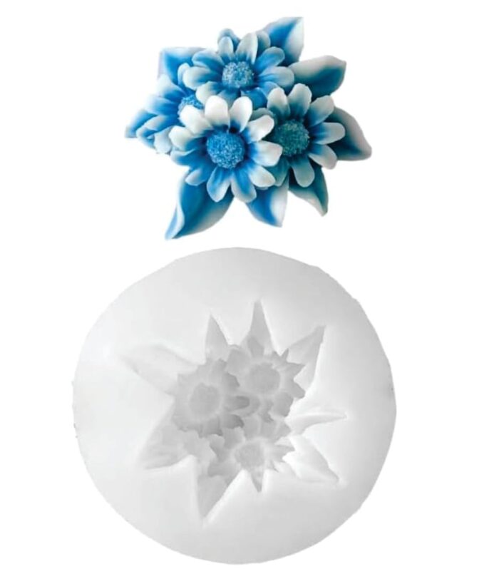 Sunflower Candle Mold Daisy Flower Mold - White