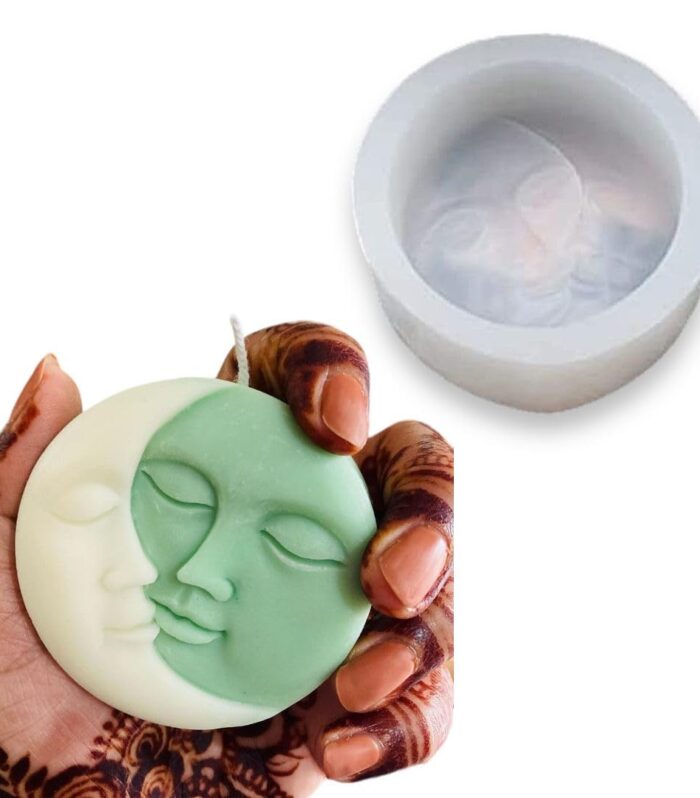 Sun Moon Face Candle Mold