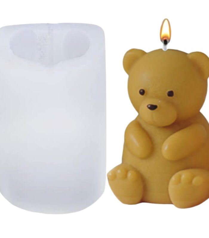 Teddy Bear Shape Candle Mold