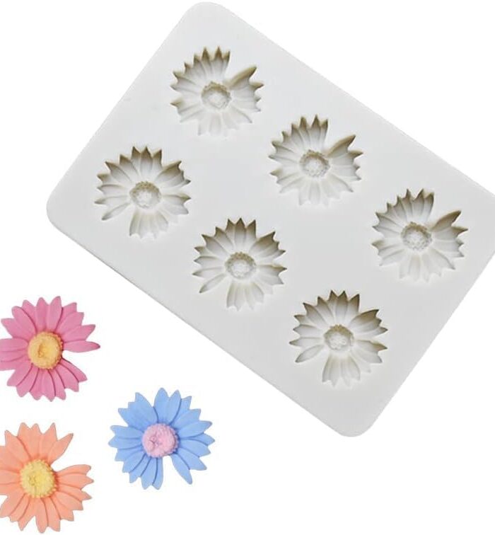 Daisy Flower Mold 6 Cavity Candle Making