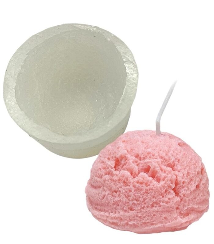 3D Ice Cream Ball Shape Candle Mold