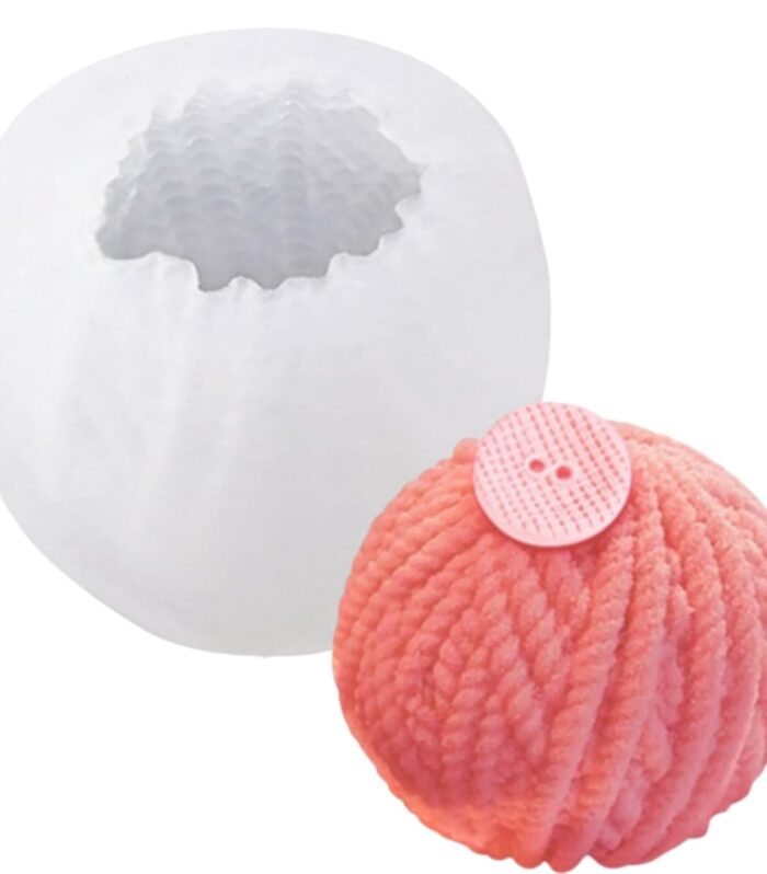 3D Wool Yarn Ball Candle Mold