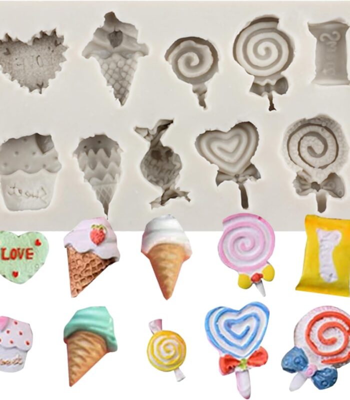 Mini Candy lollipop silicone mold - White