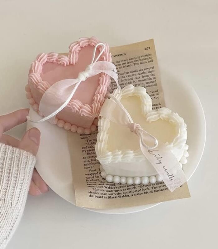 Heart Cakes Shape Candle Mold