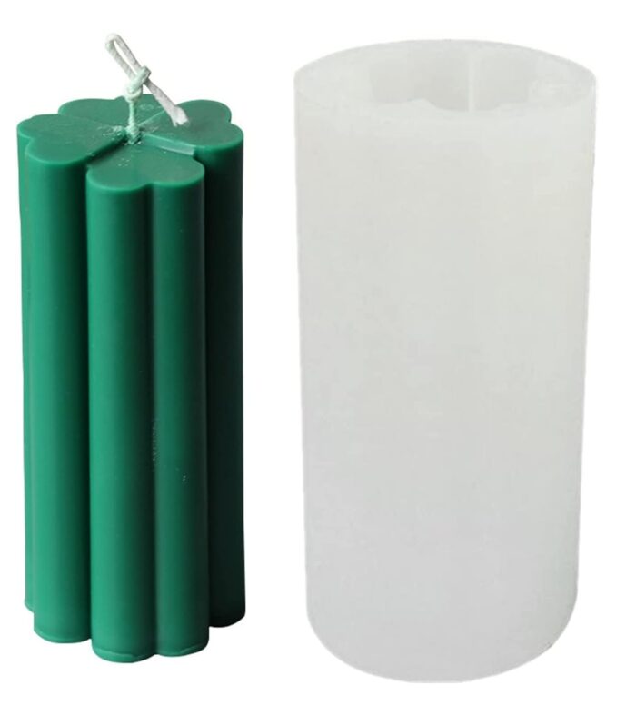 Four Leaf Clover Cylinder Candle Mold