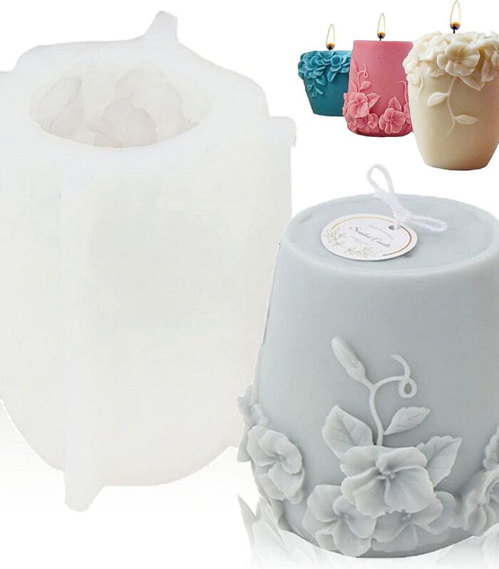 Rattan Flowers vase Candle Mold