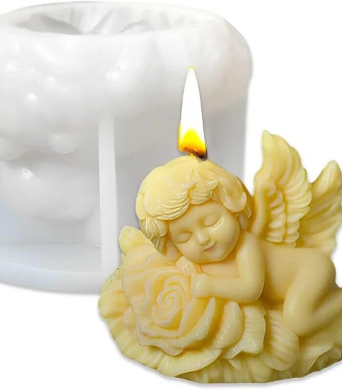 3D shell Angel Candle Silicone Mold B