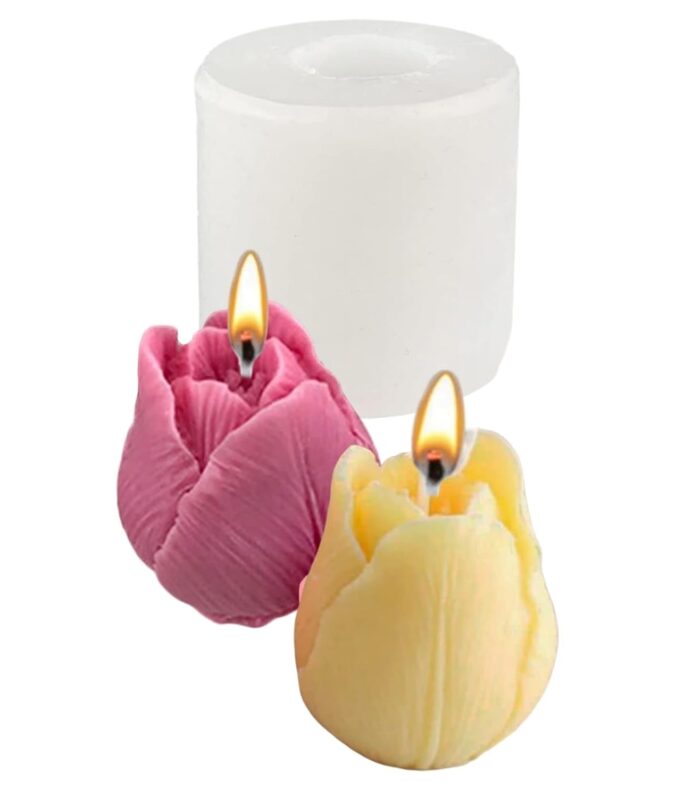 Tulip Rose Bud Flower Shape Mold - B Thick