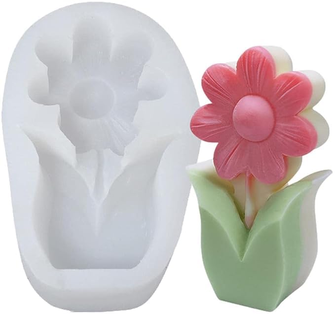 Daisy Flower Pillar Candle Mould