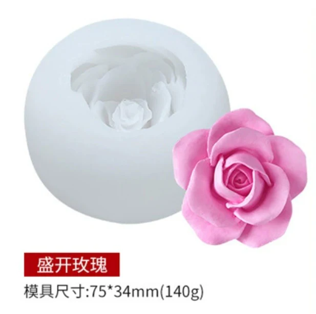 Rose Flower Candle Mold