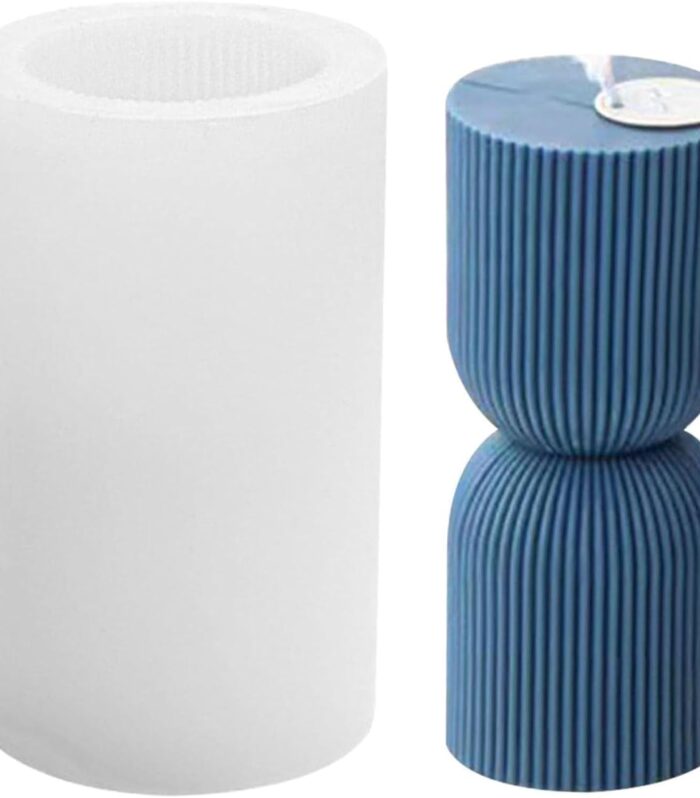 Striped Pillar Aesthetic Candle Mold