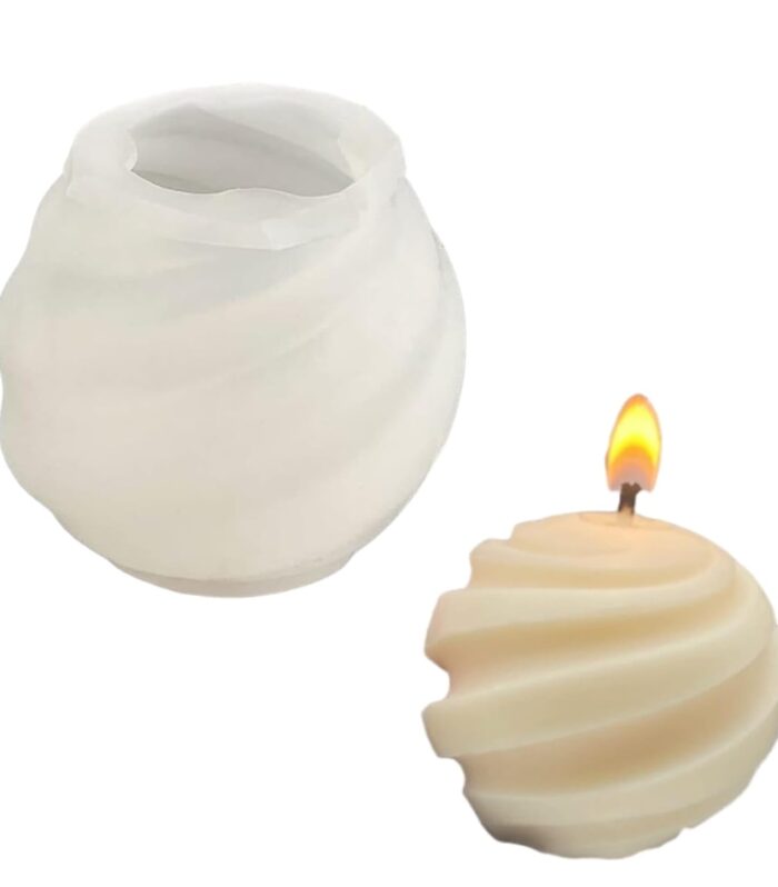 Large Spiral Ball Shape Candle Mold