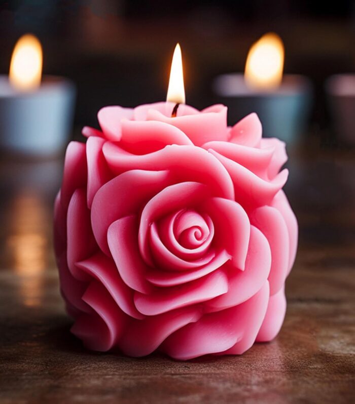 Rose Column Candle Mold