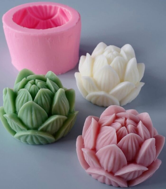 Lotus Shape Candle Mold - white
