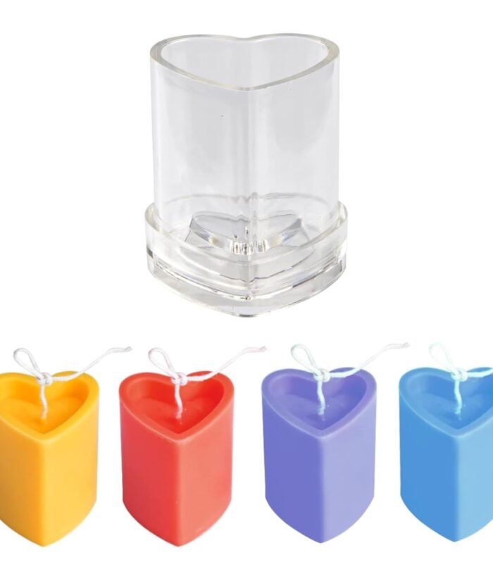 3D Heart Candle Mold Acrylic