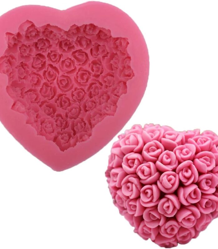 Love Heart Rose Flower Mold