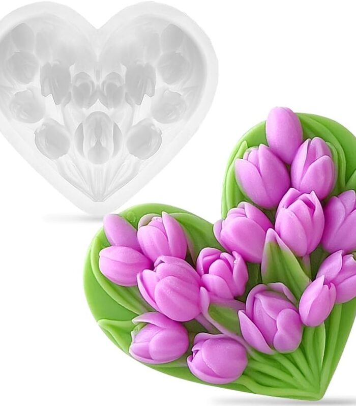 Heart Shape Tulip Fondant Flower