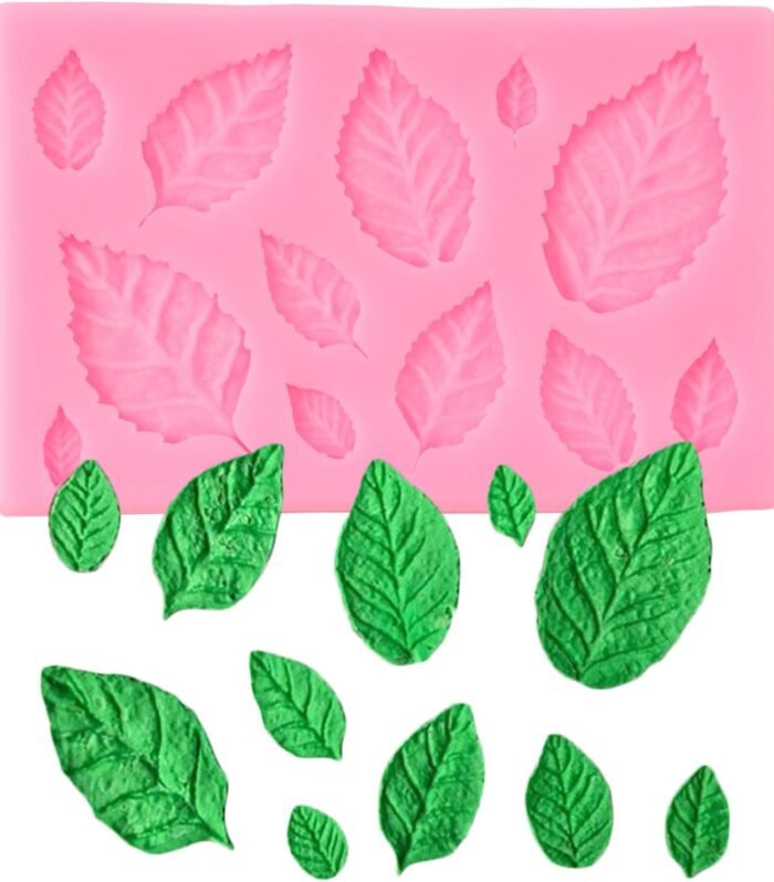 Leaf Fondant Mold Leaf Silicone Mold - White