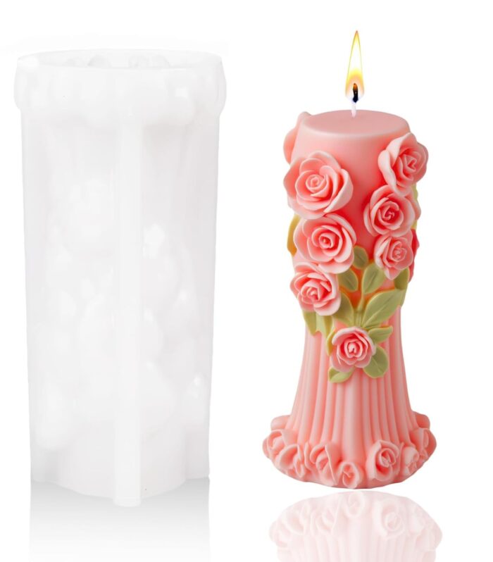 C150 Rose Flower Column PIllar Mold B