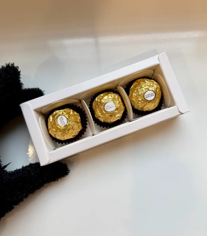 White 3 Cavity Box I Ladoo I Mini Bubble - PACK OF 10