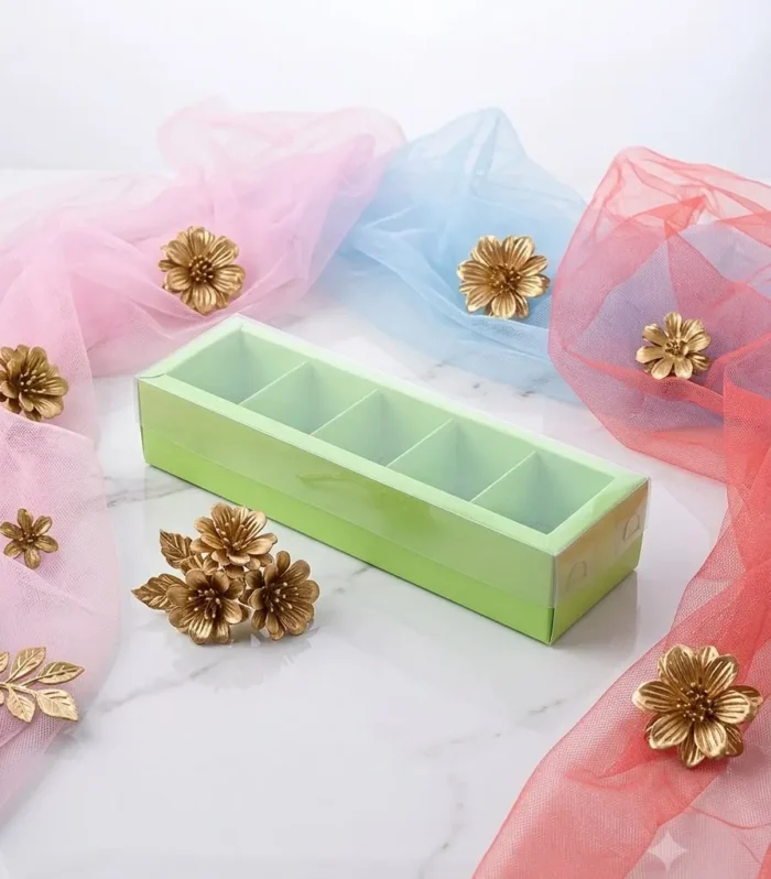 5 Cavity box green - Chocolate box, Candle Box