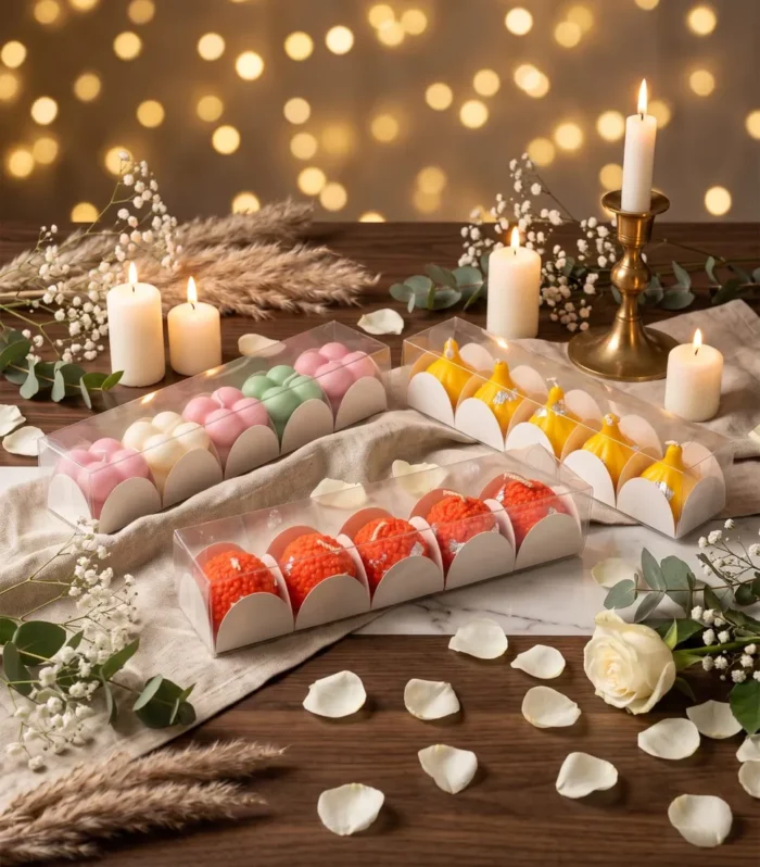 PVC Box - 5 Cavity, Candle Packing Box - 10Pcs