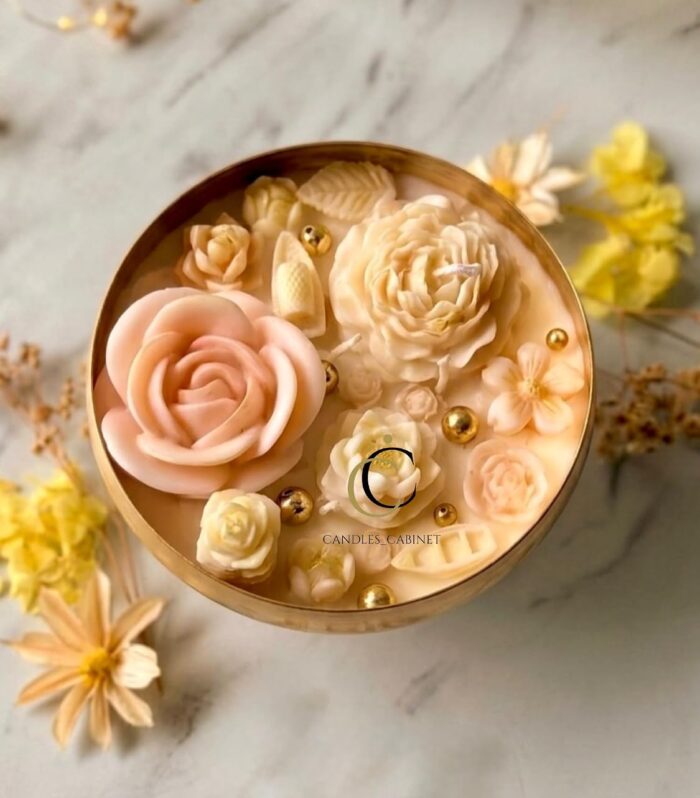 CANDLE CABINETS Beautiful Luxury Premium 7-Inch Rose Urli Candle