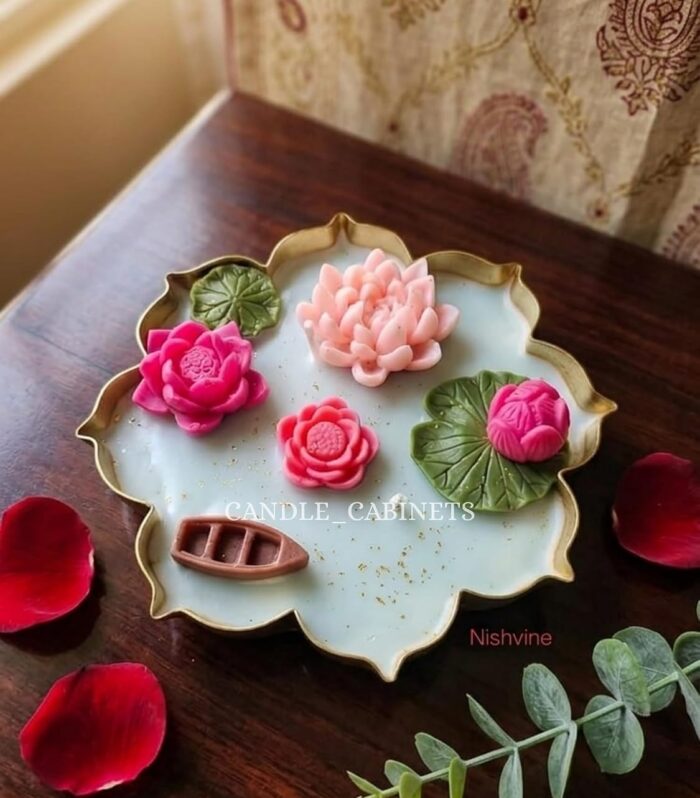 CANDLE CABINETS 5.5" Lotus Pond Scented Urli Candle
